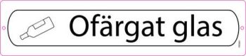 Tina merkkejä – Ofärgat glas